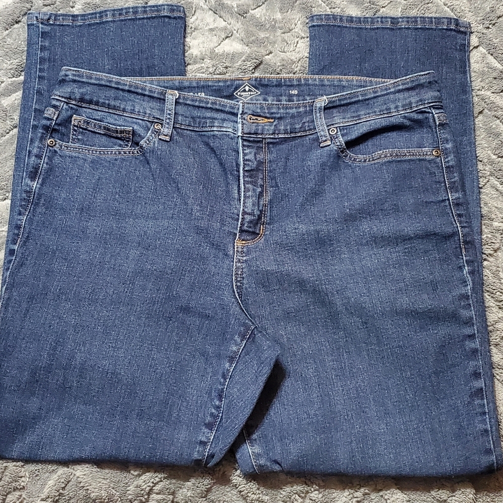 SC - St. John's Bay Womens Mid Rise Secretly Slender Straight Leg Jean